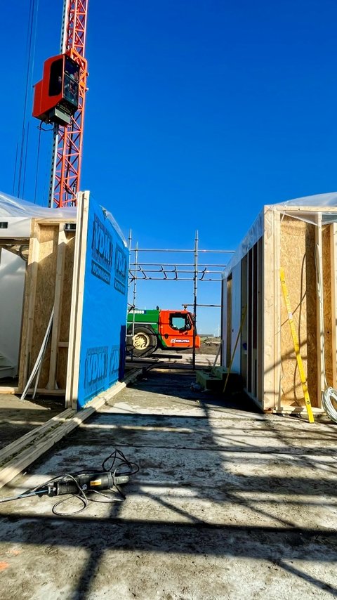 Heijmans Horizon Project Zeewolde met duurzame, circulaire, houtskeletbouw woningen die industrieel gebouwd zijn