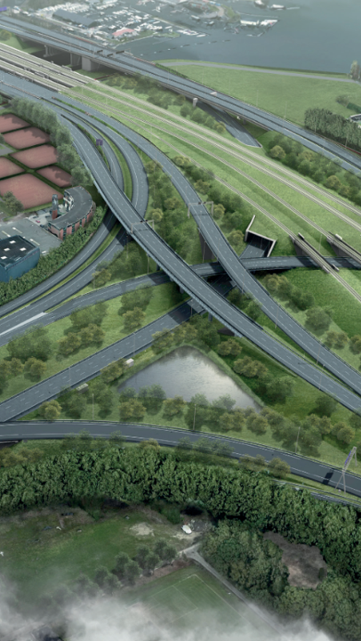 visual 1_artist impression knooppunt de Nieuwe Meer