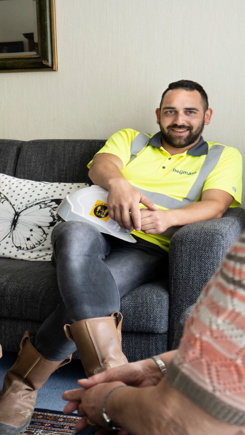 heijmans b'woond slimmer renoveren Peter van de Pol, bedrijfsleider realisatie Renovatie & Onderhoud Heijmans  en Ralph Korff, projectregisseur vastgoedontwikkeling ZOwonen