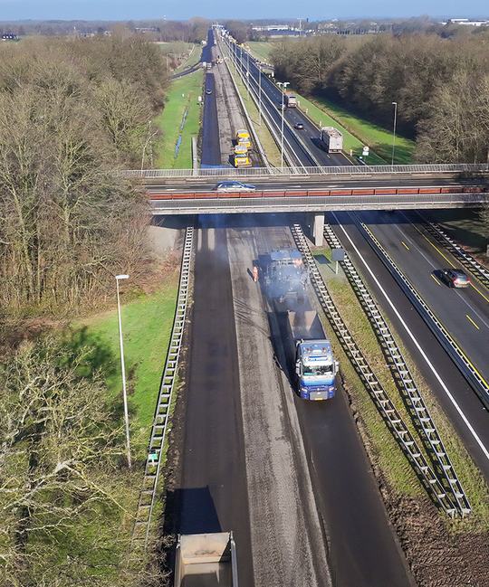 Luchtfoto A30 groot onderhoud