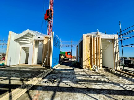 Heijmans Horizon Project Zeewolde met duurzame, circulaire, houtskeletbouw woningen die industrieel gebouwd zijn