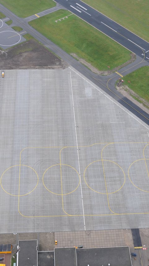 Betonverhardingen aanleg platform landingsbaan