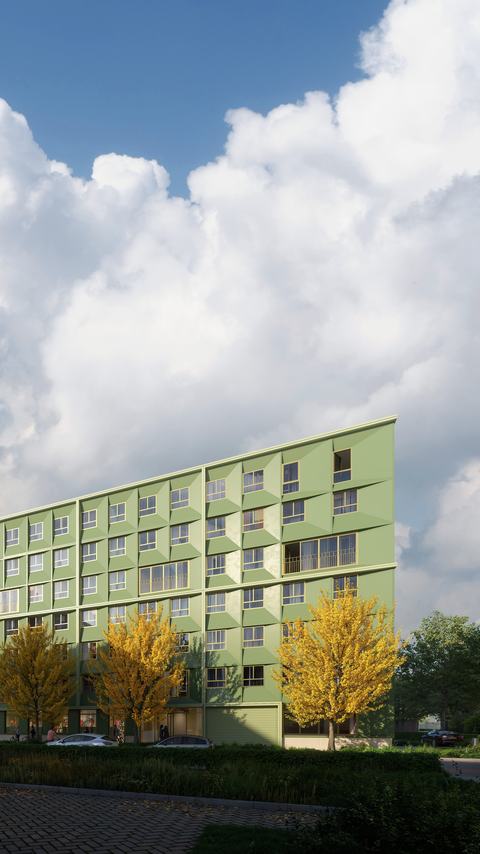 Ontwerp van studentencomplex Ginkgo Utrecht