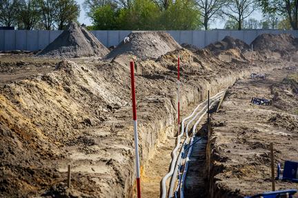 Sleuf bij project Volkel