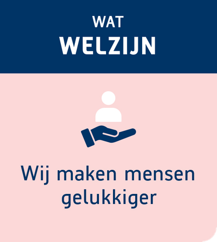 Welzijn: Wij maken mensen gelukkiger.