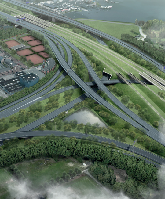 visual 1_artist impression knooppunt de Nieuwe Meer