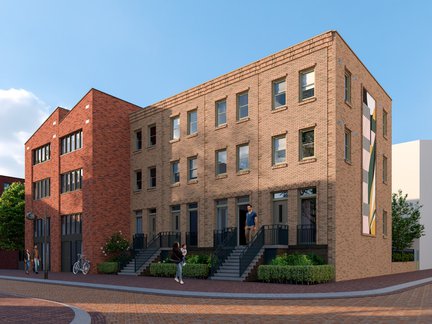 New Brooklyn Almere Heijmans woningbouw herenhuizen appartementen muurschildering