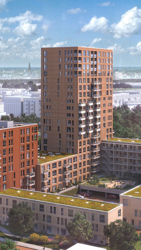 Heijmans Huismerk appartementencomplex stedelijk