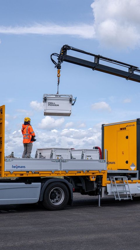 Elektrisch materieel wordt opgeladen.