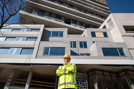 Project leader Peter Stijns at Amsterdam VERTICAL: “There are always challenges, but it’s running on schedule.”