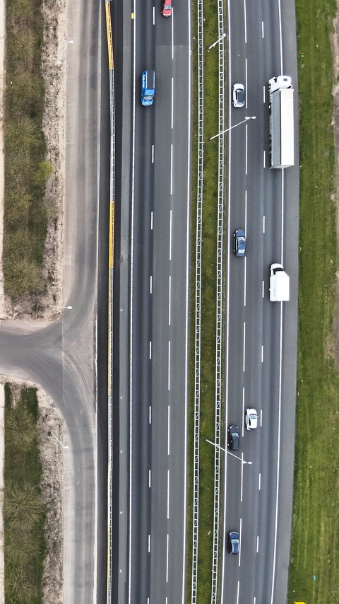 De A1 vanuit de lucht.