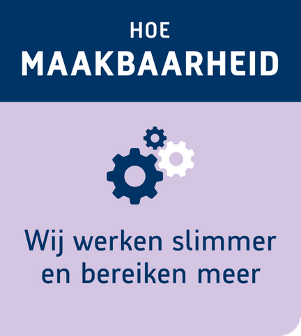 Maakbaarheid: Wij werken slimmer en bereiken meer.