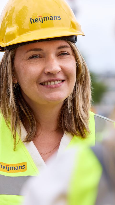 Wieteke de jong op de bouwplaats INCK in Eindhoven
